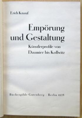 88/80/40409(3) : Empörung und Gestaltung 
 (1928)