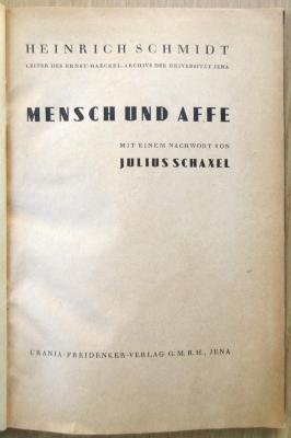 88/80/40673(2) : Mensch und Affe
 (1932)