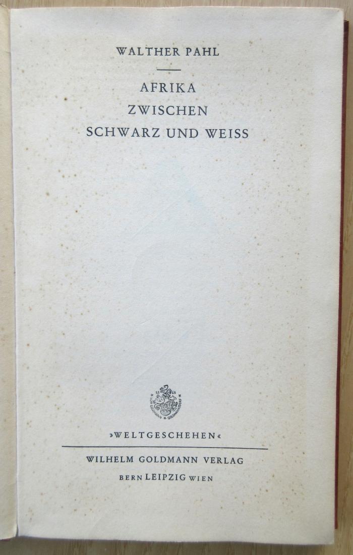18/80/41466(4) : Afrika zwischen schwarz und weiß
 (1936)