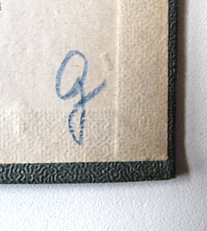 - (unbekannt), Von Hand: Zeichen; 'G'. 