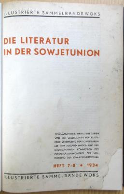 28/80/44040(0)-4 : Die Literatur in der Sowjetunion (1934)