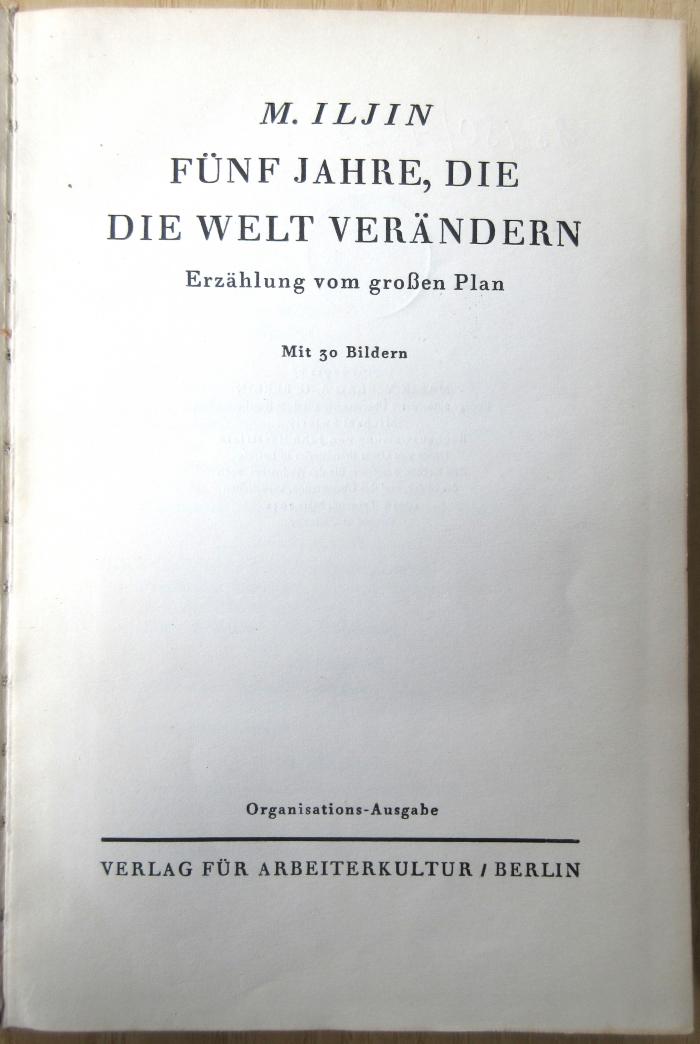 88/80/40258(5) : Fünf Jahre, die die Welt verändern : Erzählung vom großen Plan (1932)