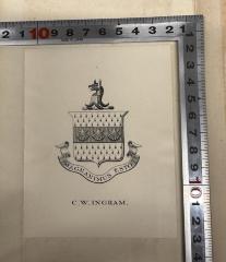 - (C. W. Ingram), Etikett: Exlibris; 'MAGNANIMUS ESTO
C. W. INGRAM'.  (Prototyp)