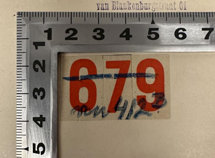 -, Etikett: Nummer; '679
412 B'