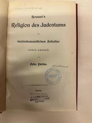 BC 8710 P451 : Bousset's Religion des Judentums im neutestamentlichen Zeitalter : kritisch untersucht (1903)