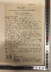 - (Baumgartner, Walter), Von Hand: Notiz; '[Notizen]'. 