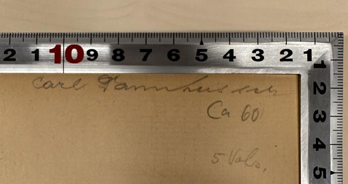 - (Dannheisser, Carl), Von Hand: Name; 'Carl Dannheisser
Ca 60'.  (Prototyp)