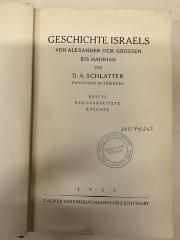 BC 8740 S338(3) : Geschichte Israels : von Alexander dem Grossen bis Hadrian (1925)