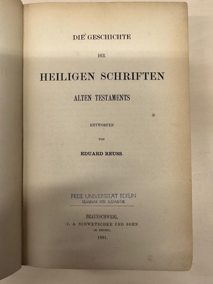 BC 8740 R446 : Die Geschichte der heiligen Schriften Alten Testaments (1881)