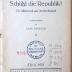 M 267 126  : Schützt die Republik! - Ein Mahnruf an Deutschland 
 (1926)