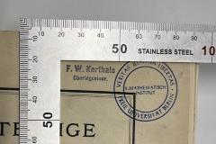 -, Stempel: Name, Berufsangabe/Titel/Branche; 'F. W. Korthals Oberingenieur.' (Prototyp)