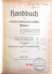 M 210 114(3) : Handbuch für nichtsozialdemokratische Wähler  (1911)