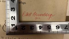 - (Hemberg, Can), Von Hand: Name, Datum; 'Can Hemberg
1913'. 