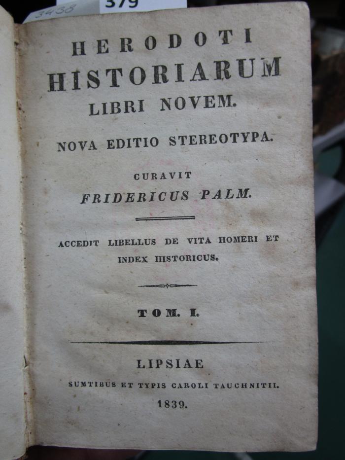  Herodoti Historiarum libri novem (1839)