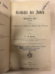 BD 1220 G735-8(3) : Geschichte der Juden. 8, Geschichte der Juden von Maimunis Tod (1205) bis zur Verbannung der Juden aus Spanien und Portugal ; Hälfte 2 (1890)