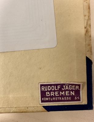 BD 1230 M515 : Judenköpfe (1926);- (Jäger, Rudolf), Etikett: ; 'RUDOLF JÄGER
BREMEN
KOMTURSTRASSE 5C'.  (Prototyp)