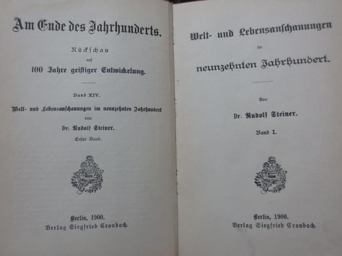 I 6079 1.2 3.Ex.: Welt- und Lebensanschauungen im neunzehnten Jahrhundert (1900)