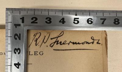 - (Suermondt, R. P.), Von Hand: Name; 'R. P. Suermondt'. 