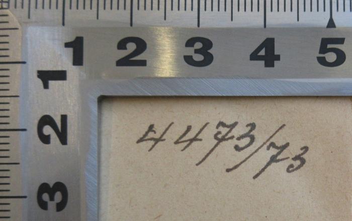 -, Von Hand: Nummer; '4473/73'