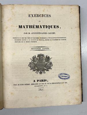 GB M 2174 : Exercices de mathématiques. Seconde Année

 (1827)