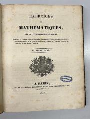 GB M 2174 : Exercices de mathématiques. Seconde Année

 (1827)