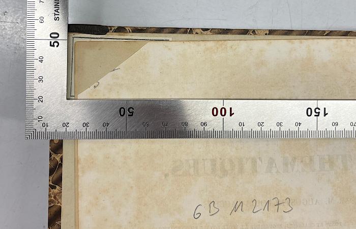GB M 2173 : Exercices de mathématiques. (1826);-, Ausschnitt: ; '[...]'