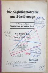 M 271 189(2) : Die Sozialdemokratie am Scheidewege : Ein Beitrag zum Thema: Neuorientierung der deutschen Politik. (1915)
