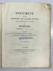 GB M 2088 : Document pour l'histoire des grands fourbes qui ont figuré sur la terre, ou mémoire d'Arson contre Hoëné Wronski, auteurs de divers ouvrages sur les mathématiques (1818)