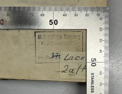 - (Max-Planck-Schule), Stempel: Berufsangabe/Titel/Branche, Name, Inventar-/ Zugangsnummer; 'Mathematische Sammlung Max-Planck-Schule Inv. Nr. 370'. 