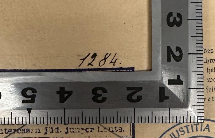 -, Von Hand: Nummer; '1284'