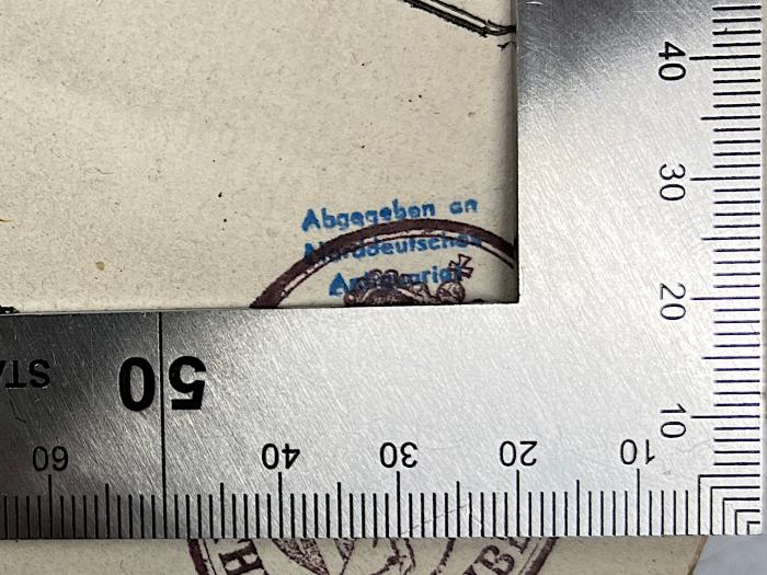 - (Norddeutsches Antiquariat ), Stempel: Name, Berufsangabe/Titel/Branche; 'Abgegeben an Norddeutsches Antiquariat'.  (Prototyp);GB M 2163 : Amusemens Arithmétiques Et Algébriques De La Campagne (1779)