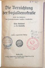 M 271 215 (2) : Die Vernichtung der Sozialdemokratie durch den Gelehrten des Zentralverbandes deutscher Industrieller (1911)