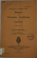 Ieb 501 : Report on Economic Conditions in Japan to 30th June, 1928 (1928)