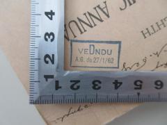 - (Société royale de géographie Bruxelles  ;Bibliothèque de la Société royale belge de géographie), Stempel: Besitzwechsel; 'VEDNDU A.G. du 27/1/62'.  (Prototyp)