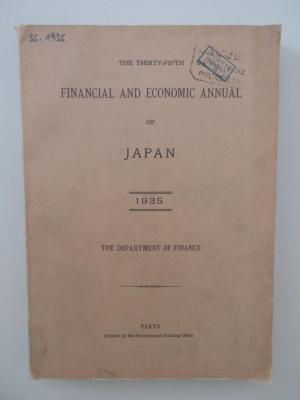 Ieb 158 : The Thirty-Fifth Financial and Economic Annual of Japan (1935)