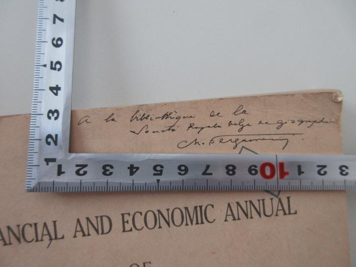- (Société royale de géographie Bruxelles  ;Bibliothèque de la Société royale belge de géographie), Von Hand: Notiz; 'a la bibliothique de la Société royale belge de géographie (Ch. Bergaming)
'. 
