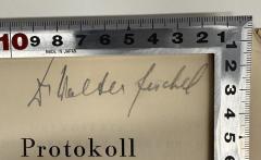 - (Fischel, Dr. Walter), Von Hand: Name, Berufsangabe/Titel/Branche; 'Dr. Walter Fischel'. 