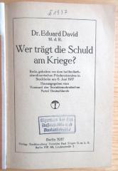 M 271a 143 : Wer trägt die Schuld am Kriege?  (1917)