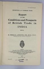 Ied 630 : Report on the Conditions and Prospects of British Trade in India (1928/1930)