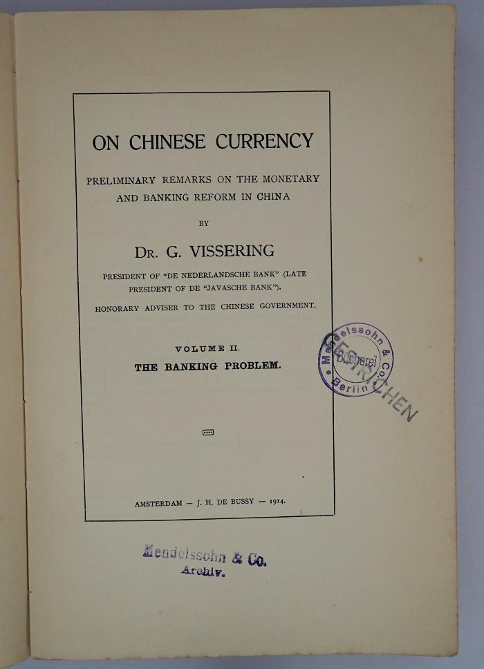 Iec 421 : On Chinese Currency (1914)
