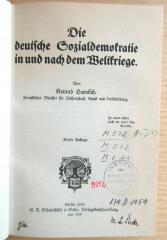 M 272 147(4) : Die deutsche Sozialdemokratie in und nach dem Weltkriege. (1919)