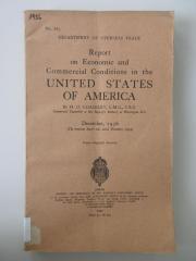 Icb 3292 : Report on Economic and Commercial Conditions in the United States of America (1936)