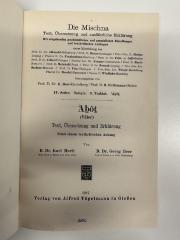 BD 3000 B415-4,9 : Die Mischna. Seder 4, 9.Neziqin, Avot (Väter) (1927)