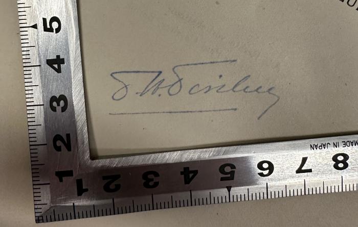 -, Von Hand: Name; 'S. W. [Sinley]'