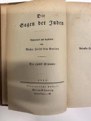 BD 3850 B612-3+2 : Die Sagen der Juden. [3], Die zwölf Stämme (1919)