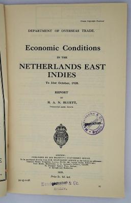 Ief 343 : Economic Conditions in the Netherlands East Indies (1929)
