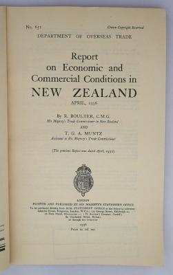 If 161 : Report on Economic and Commercial Conditions in New Zealand (1936/1937)