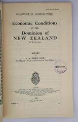 If 161 : Economic Conditions in the Dominion of New Zealand (1931/1932)