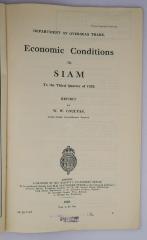 Ief 349 : Economic Conditions in Siam (1929)