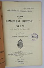 Ief 349 : Report on the Commercial Situation in Siam (1927)